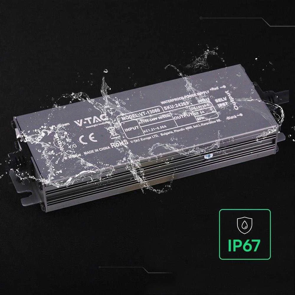 60W LED maitinimo šaltinis, 12V, 5A, IP67