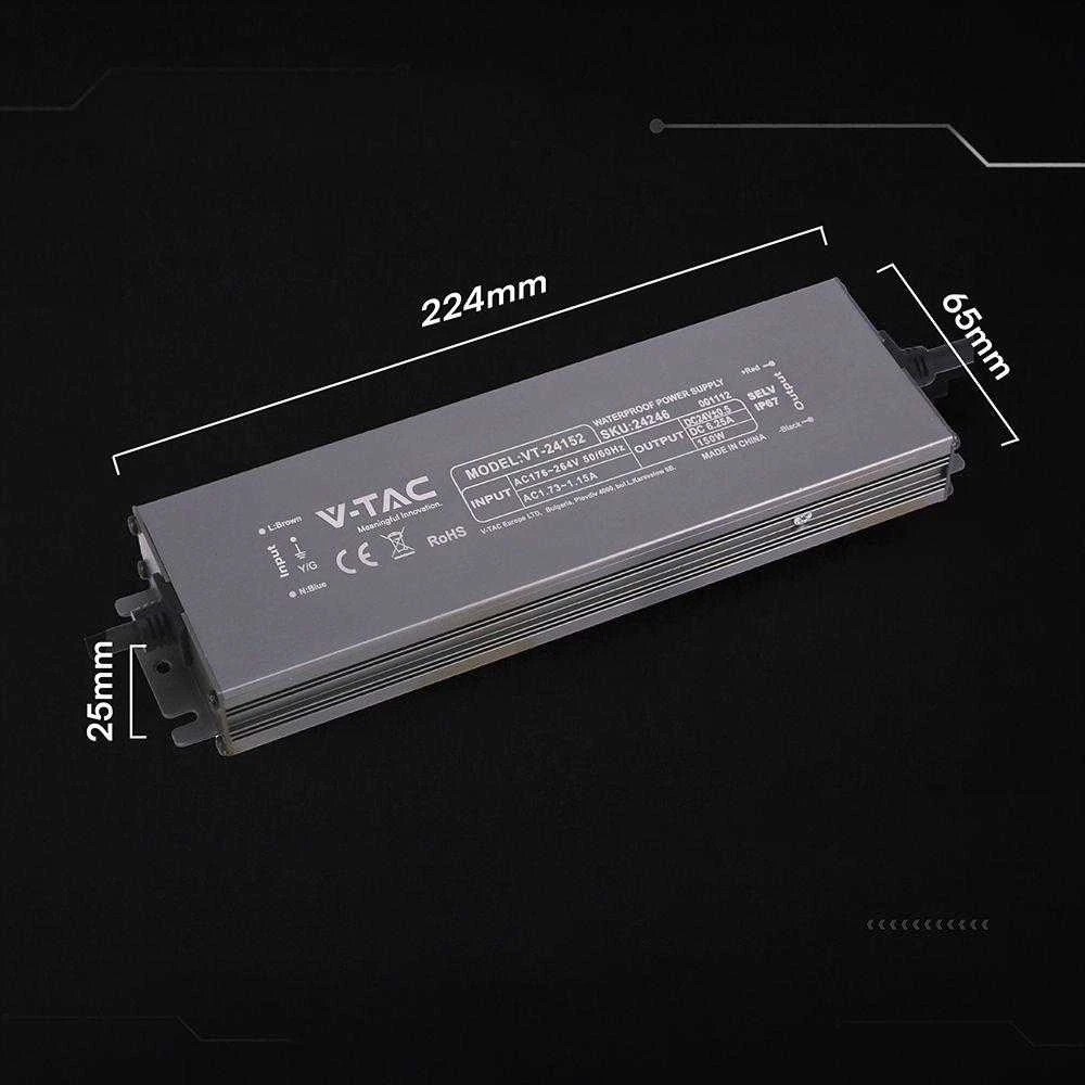 150W LED maitinimo šaltinis, 24V, 6.25A, IP67