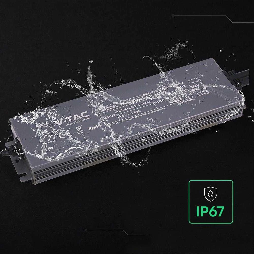200W LED maitinimo šaltinis, 12V, 16.5A, IP67