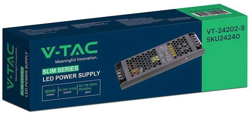 200W LED maitinimo šaltinis SLIM, 24V, 8.25A, IP20