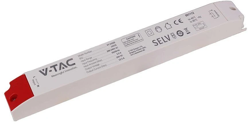 300W LED maitinimo šaltinis, 24V, 12.5A, IP44