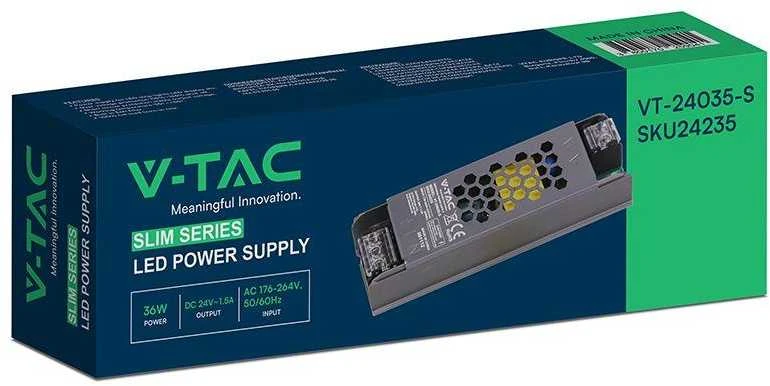 36W LED maitinimo šaltinis SLIM, 24V, 1.5A, IP20
