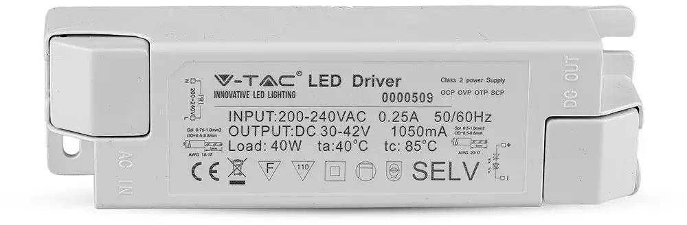 V-tac 40W maitinimo šaltinis, skirtas 600x600mm LED panelėms