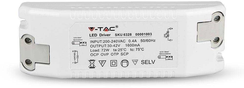 V-tac Maitinimo šaltinis skirtas 70W LED panelėms, pritemdomas, 5 metų garantija