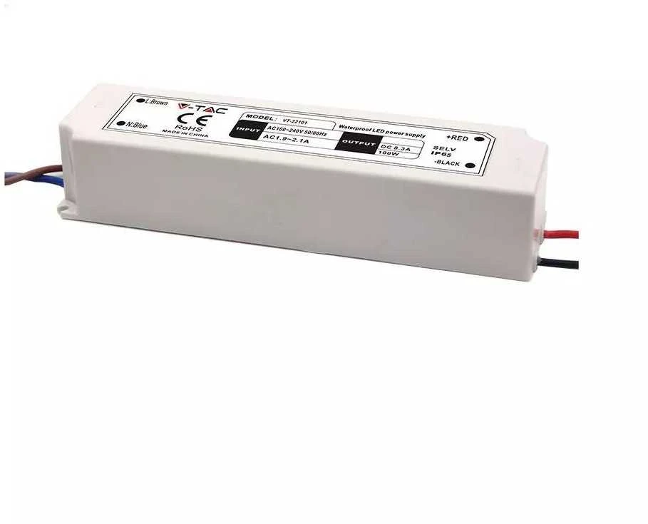 100W Maitinimo šaltinis V-TAC, 12V, 8A, plastikiniu korpusu, IP67