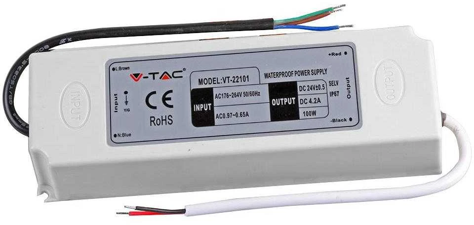 V-tac 100W maitinimo šaltinis 24V, IP65