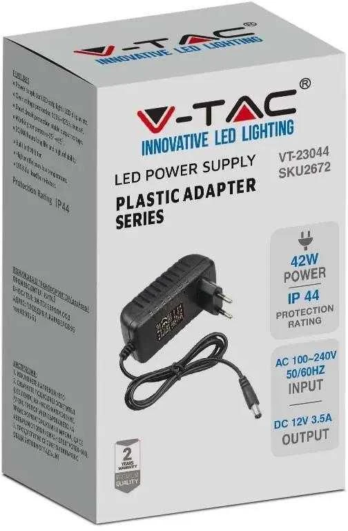 V-tac 42W LED maitinimo šaltinis, 12V, 3,5A, IP44