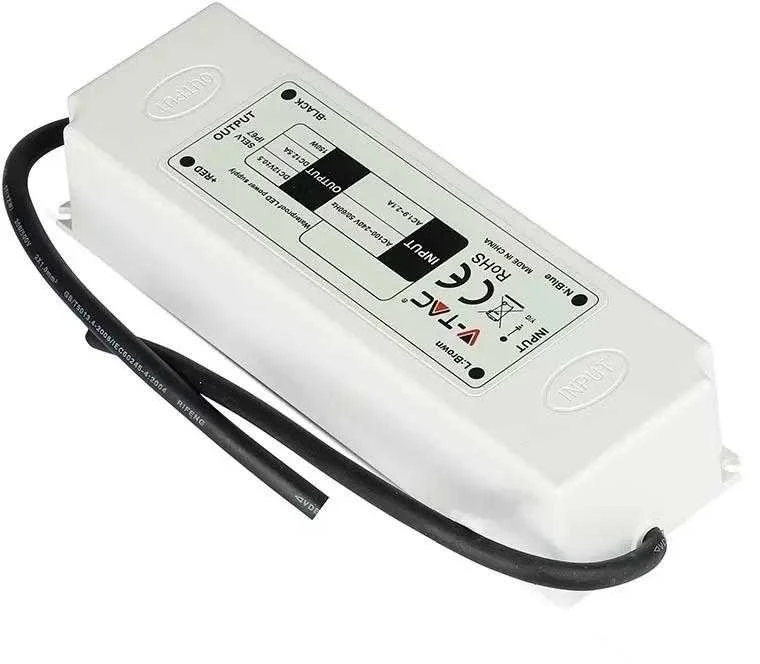 V-tac 60W SLIM maitinimo šaltinis, 12V, plastikiniu korpusu, IP67