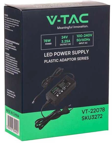 78W Maitinimo šaltinis V-TAC, 24V, 3,25A, IP44