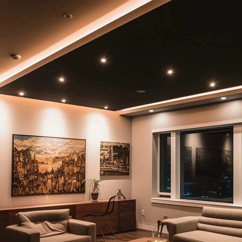 V-tac 18W LED modulis/įleidžiamas šviestuvas, juodas, 3000K