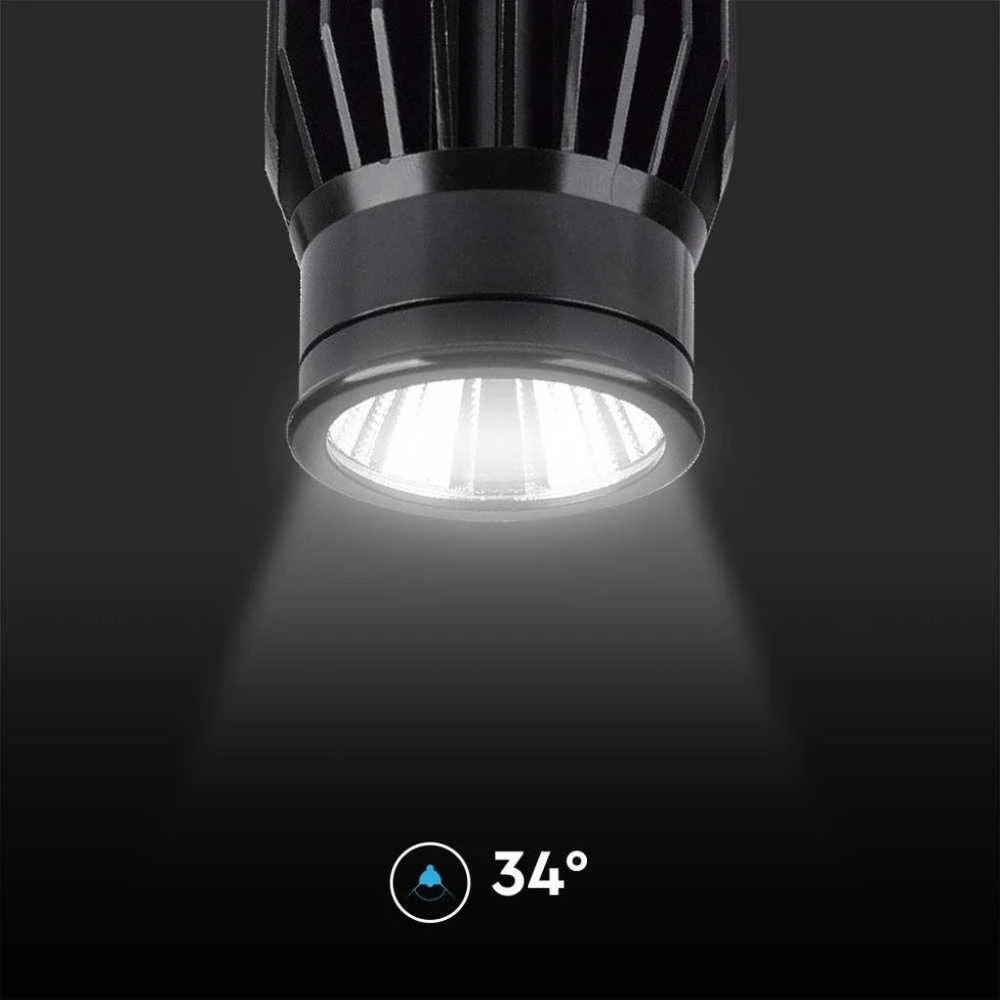 V-tac 18W LED modulis/įleidžiamas šviestuvas, juodas, 3000K