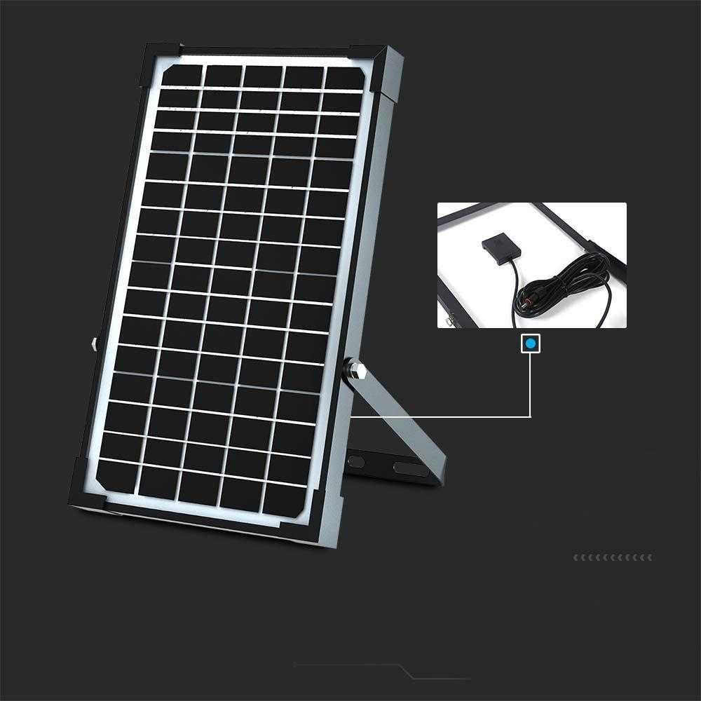 30W LED prožektorius su saulės baterija ir judesio davikliu, juodas, 4000/6000K