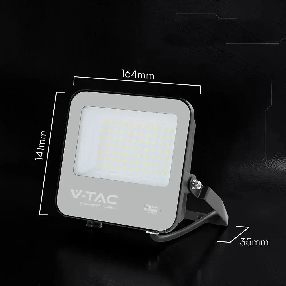 Naświetlacz LED V-TAC CREE CHIP 50W 185Lm/W juoda VT-4456 4000K 9250lm 6 lat gwarancji