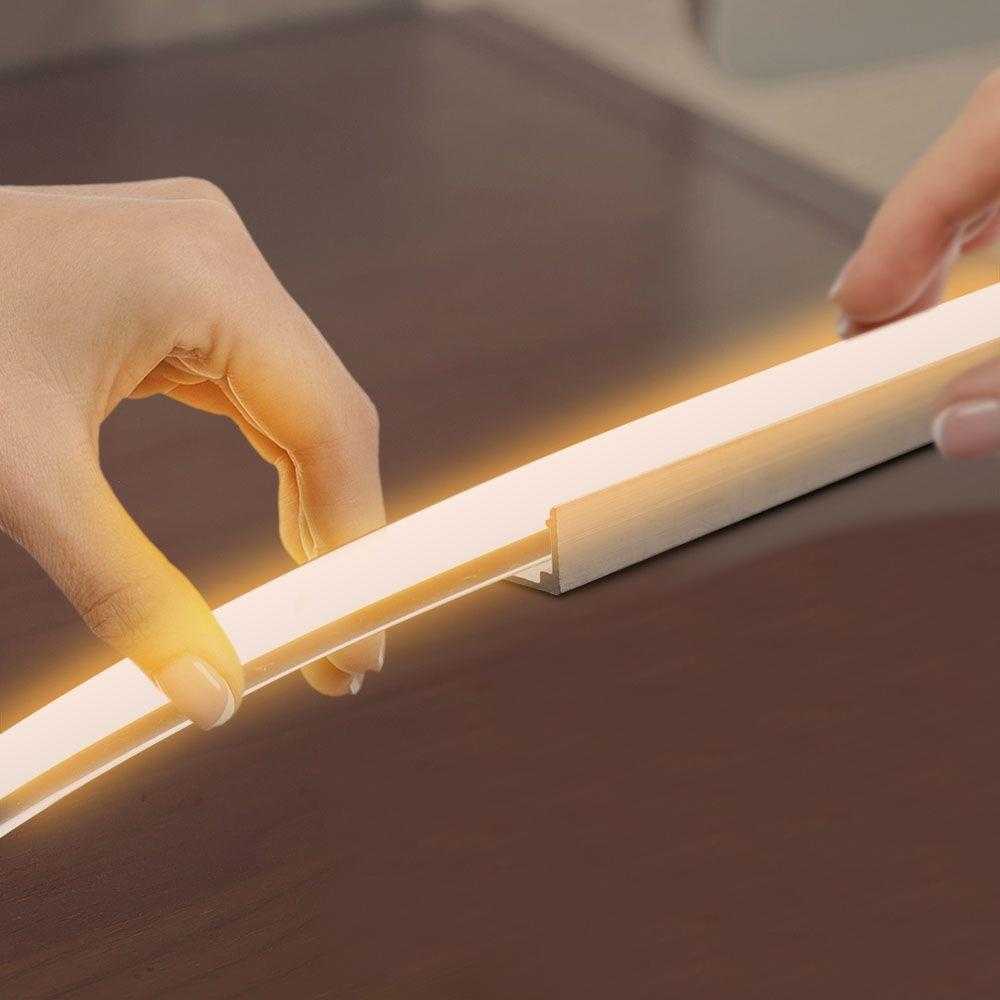 8W lankstus, šviečiantis kabelis V-TAC NEON FLEX, 4000K, IP65, karpomas kas 2.9cm, 5m pakuotė
