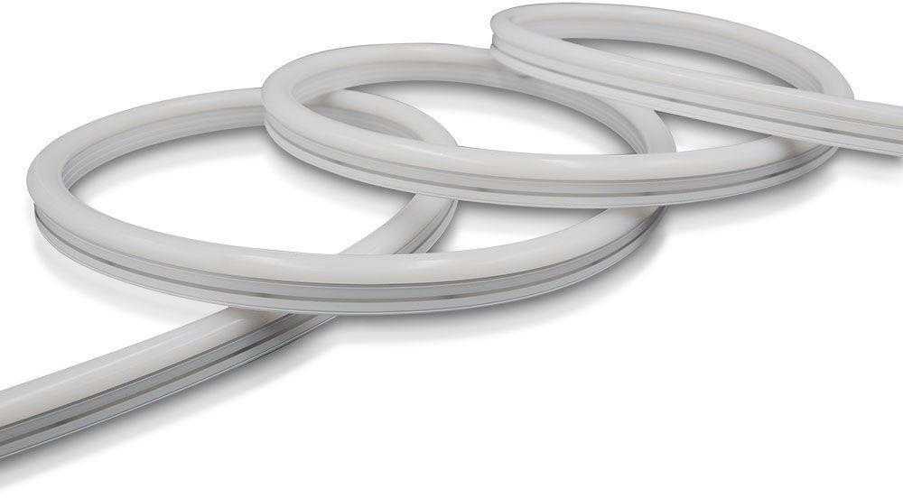 6.5W lankstus, šviečiantis kabelis V-TAC NEON FLEX, geltona šviesa, IP68, karpomas kas 5cm, 5m pakuotė