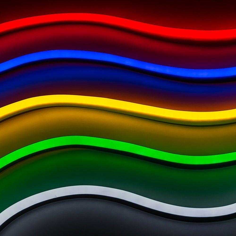6.5W lankstus, šviečiantis kabelis V-TAC NEON FLEX, geltona šviesa, IP68, karpomas kas 5cm, 5m pakuotė