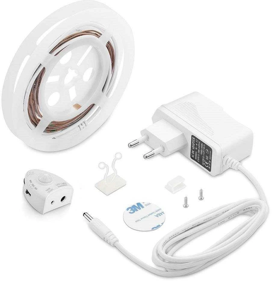 V-tac 3,5W/m LED juosta su judesio jutikliu, pritaikyta vienvietei lovai, 30 LED/m, 4000K, 1,2m