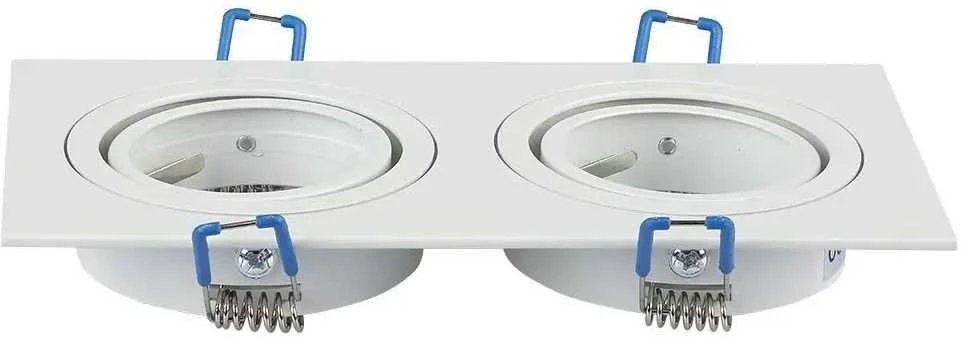 WHITENERGY SKU3607 V-TAC VT-783 2xGU10 FITTING SQUARE Baltas