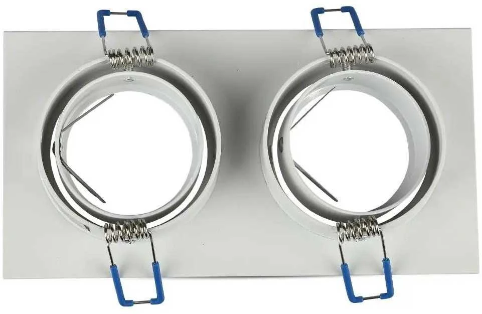 WHITENERGY SKU3607 V-TAC VT-783 2xGU10 FITTING SQUARE Baltas