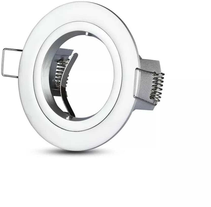 GU10 lemputės rėmelis V-TAC, apvalus, sidabro sp., Φ81x34mm
