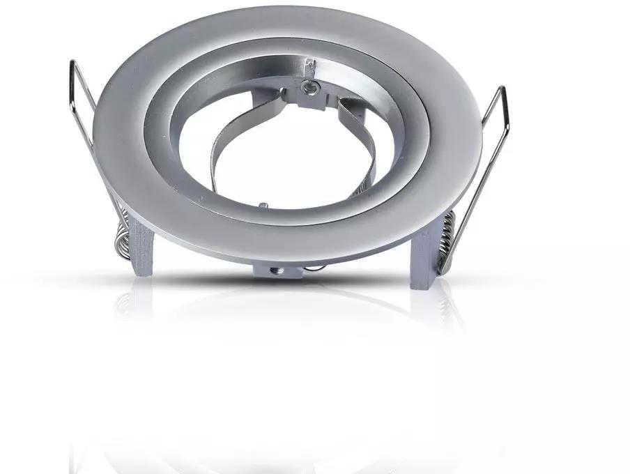 GU10 lemputės rėmelis V-TAC, apvalus, sidabro sp., Φ81x34mm