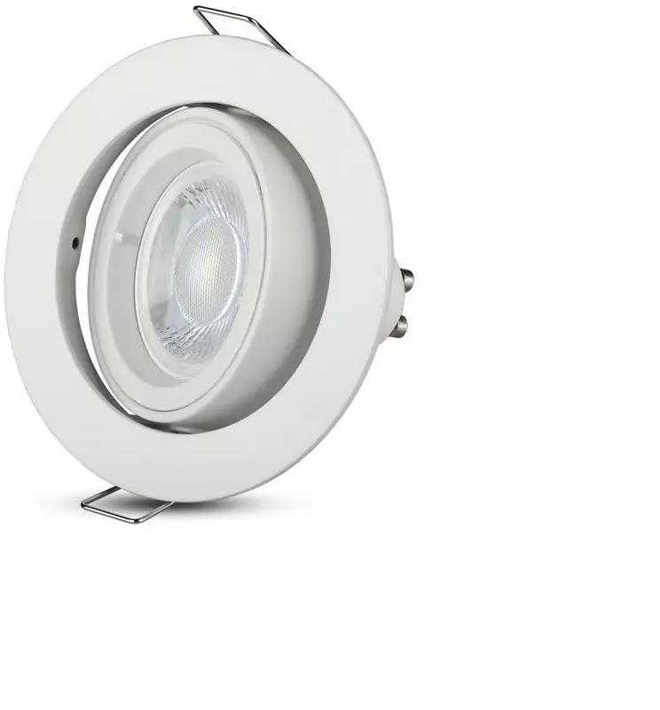 GU10 lemputės rėmelis V-TAC, apvalus, baltas, Φ95 x 32 mm