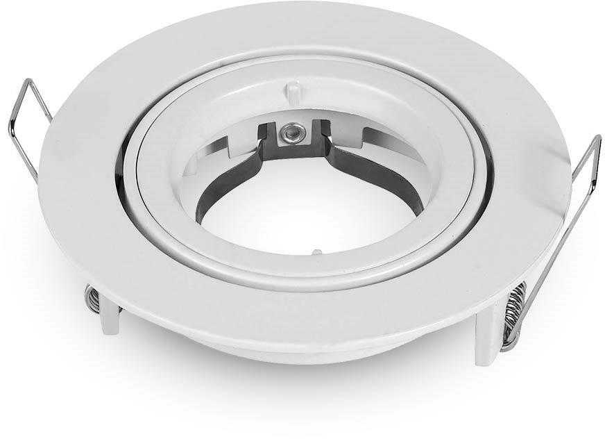 GU10 lemputės rėmelis V-TAC, apvalus, baltas, Φ95 x 32 mm
