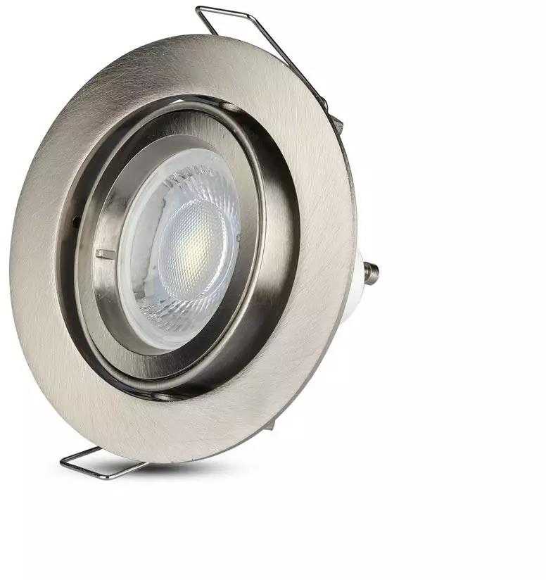 GU10 lemputės rėmelis V-TAC, apvalus, nikelio sp, Φ95 x 32 mm