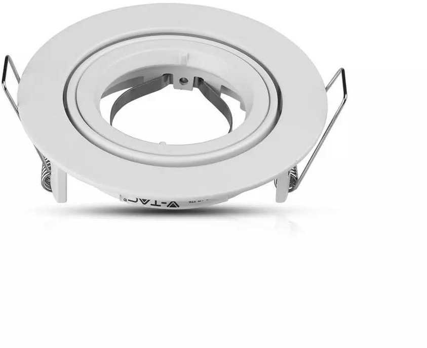 GU10 lemputės rėmelis V-TAC, apvalus, baltas, Φ95 x 32 mm