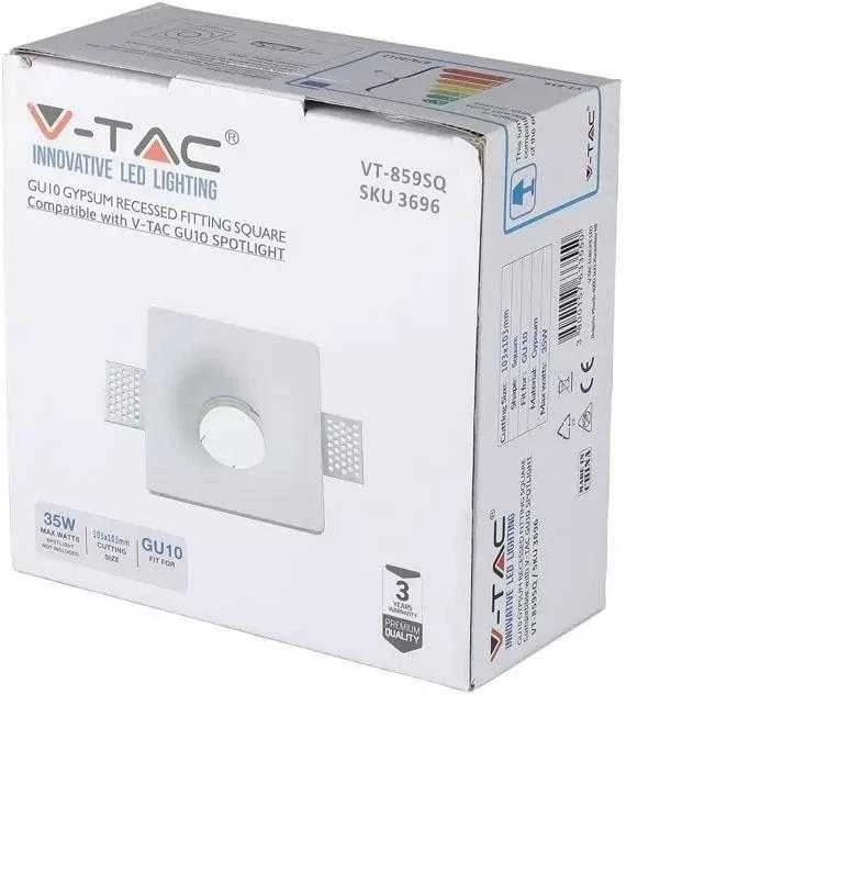 Pakabinamas šviestuvas GU10 lemputės įmontuojamas rėmelis V-TAC, kvadratinis
