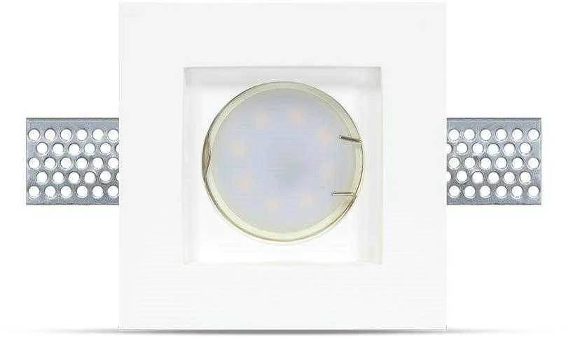 GU10 lemputės rėmelis V-TAC, baltas, kvadratinis, 100x100mm