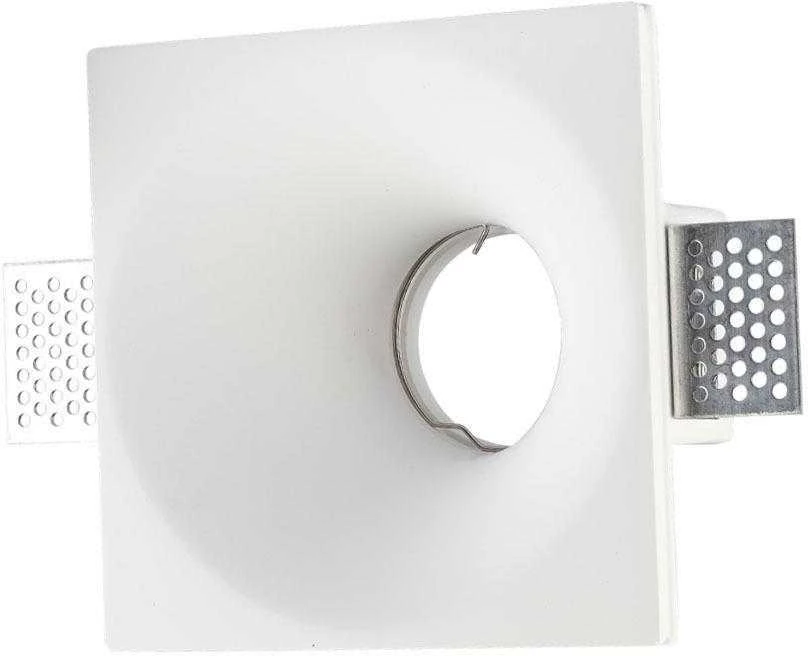 V-tac GU10 lemputės rėmelis, baltas, kvadratinis, gilus, 121x121mm