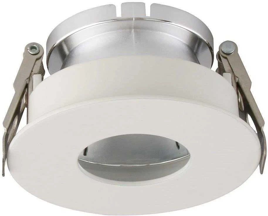 V-tac GU10 lemputės įmontuojamas rėmelis, apvalus, 80x42mm, baltos/chromo spalvos
