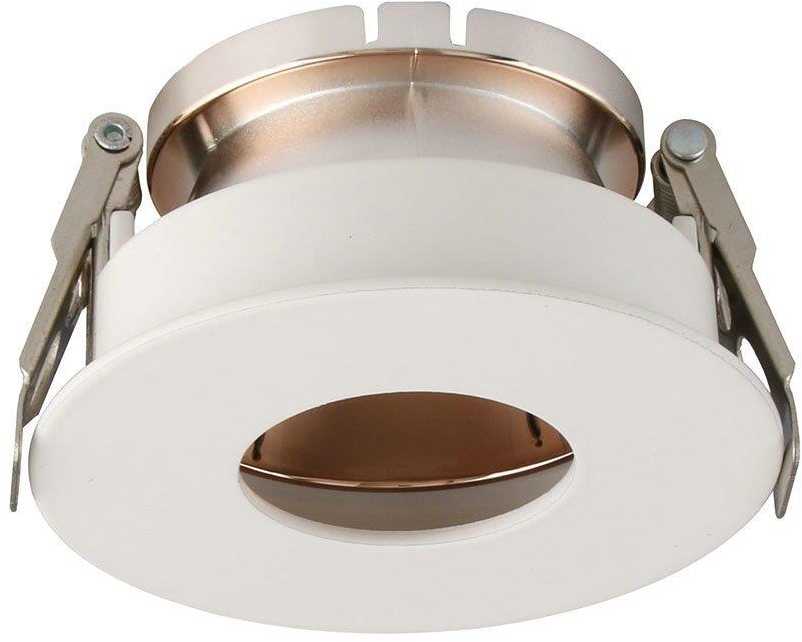 V-tac GU10 lemputės įmontuojamas rėmelis, apvalus, 80x42mm, baltos/rožinio aukso spalvos