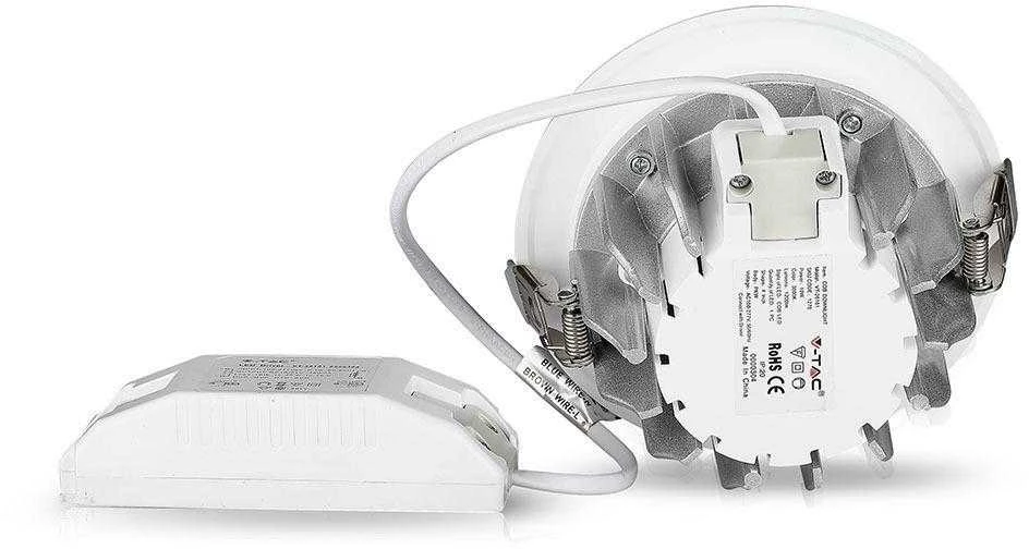 V-tac 10W LED įleidžiamas šviestuvas, apvalus, 3000K