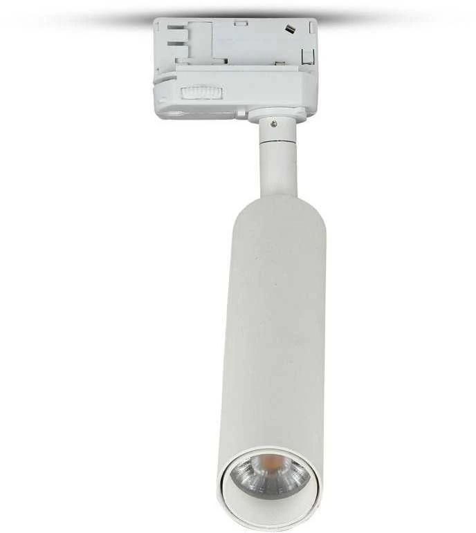 20W LED šviestuvas ant bėgelio V-TAC, baltu korpusu, 3000K (šiltai balta), SAMSUNG LED chip