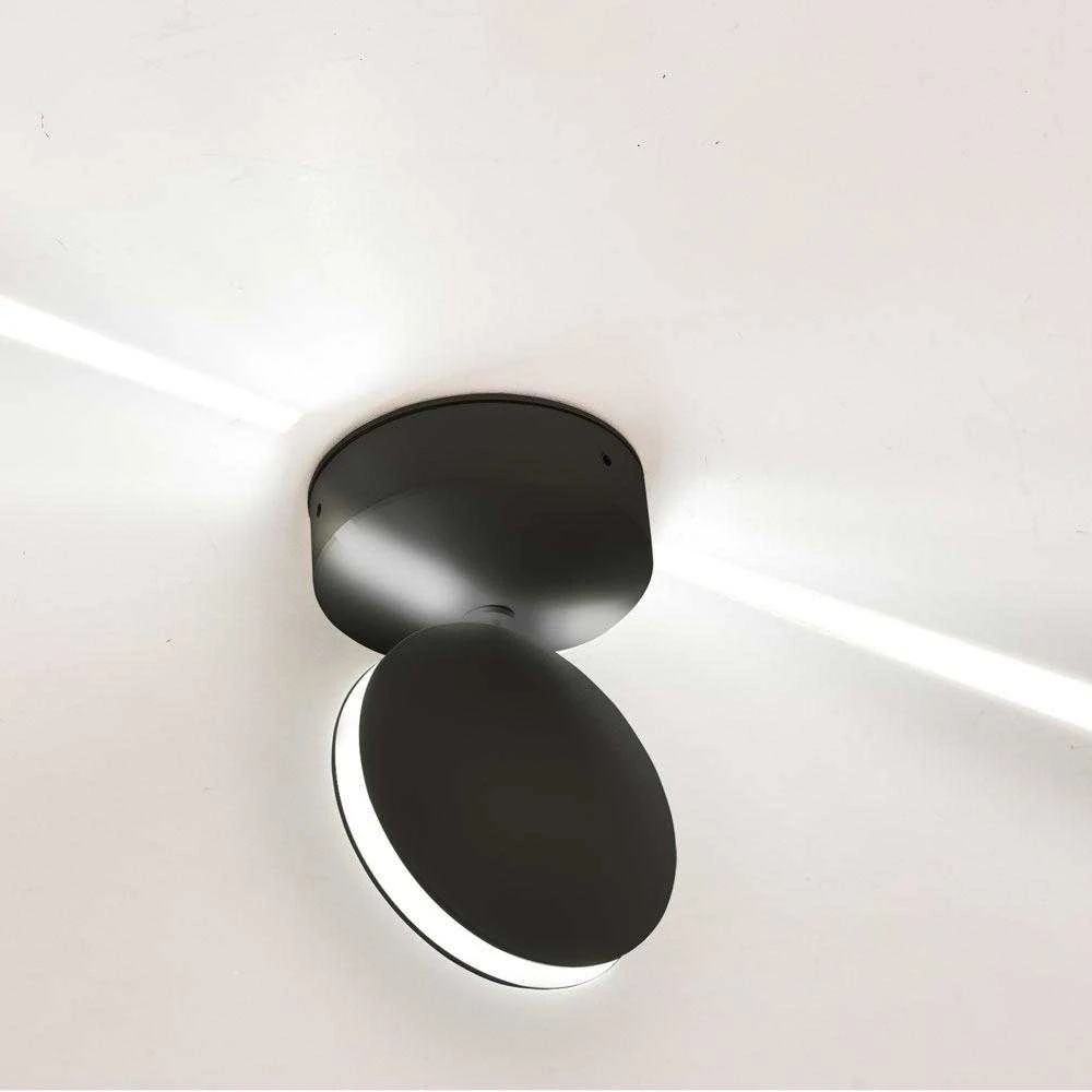 V-tac 7W LED sieninis šviestuvas, juodas, IP65, 4000K