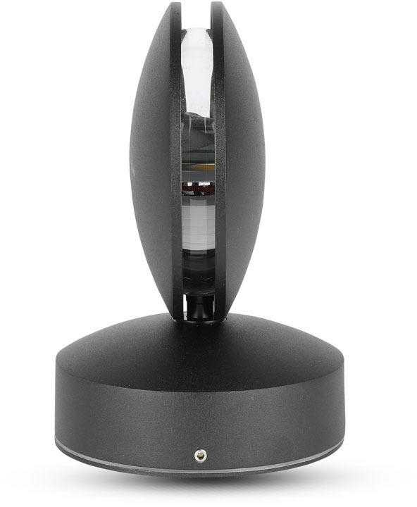 V-tac 7W LED sieninis šviestuvas, juodas, IP65, 3000K