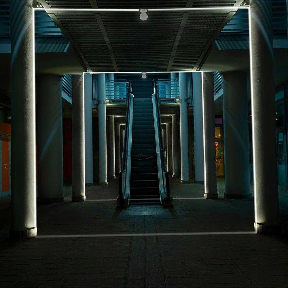 V-tac 6W LED paviršinis fasado šviestuvas, baltas, 3000K, IP65