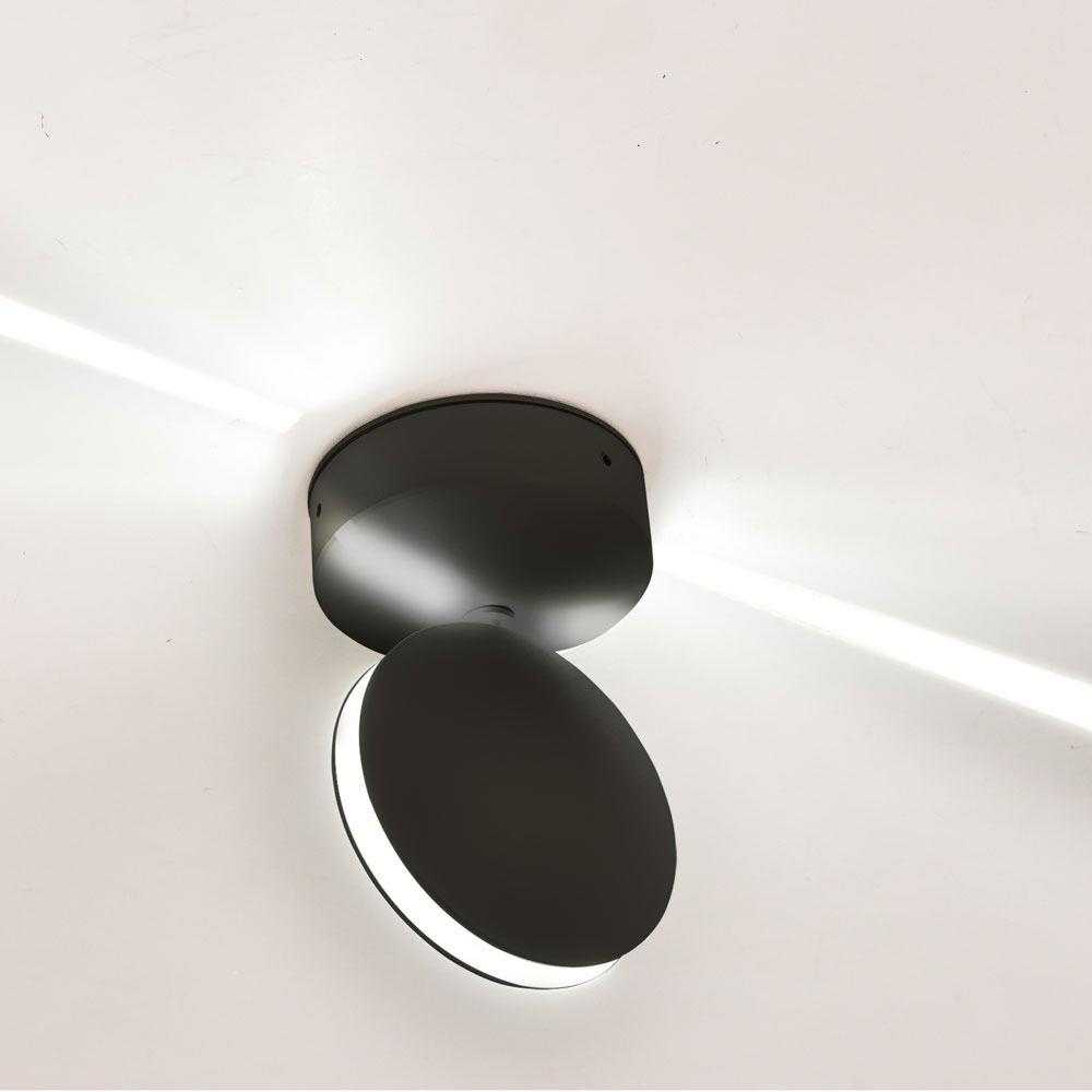 V-tac 7W LED sieninis šviestuvas, juodas, IP65, 3000K