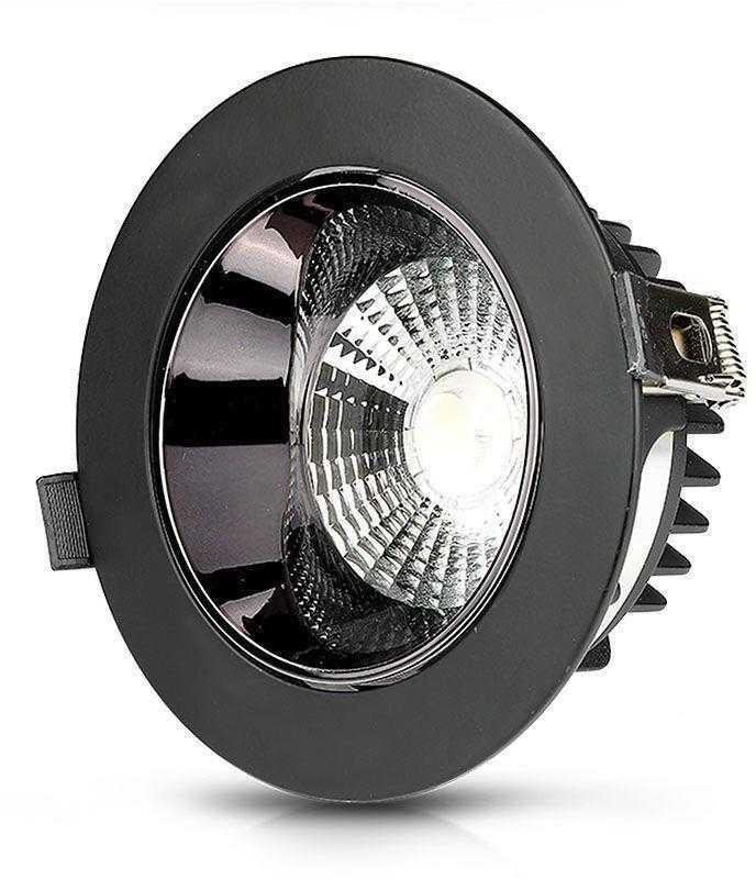 30W įleidžiamas šviestuvas V-TAC, 6400K, juodas