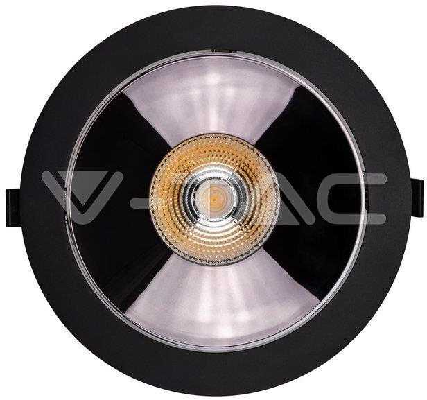 30W įleidžiamas šviestuvas V-TAC, 6400K, juodas