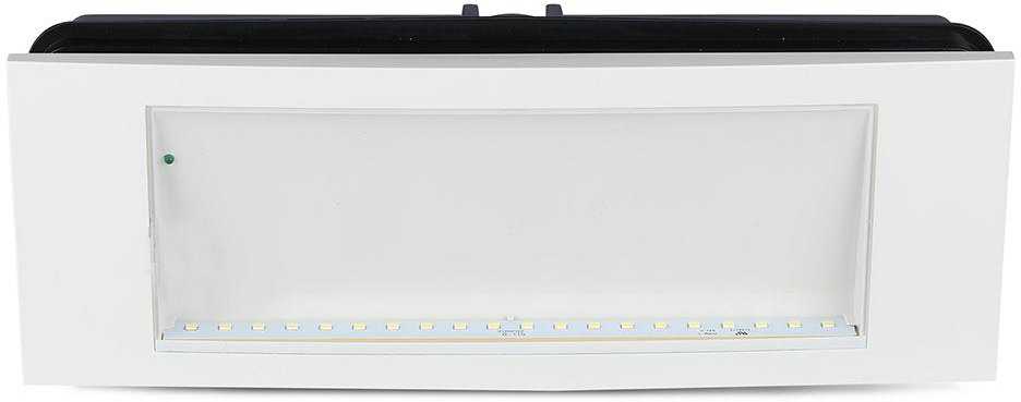 3,8W LED evakuacinis šviestuvas, baltos/juodos sp., 6000K, CREE LED chip