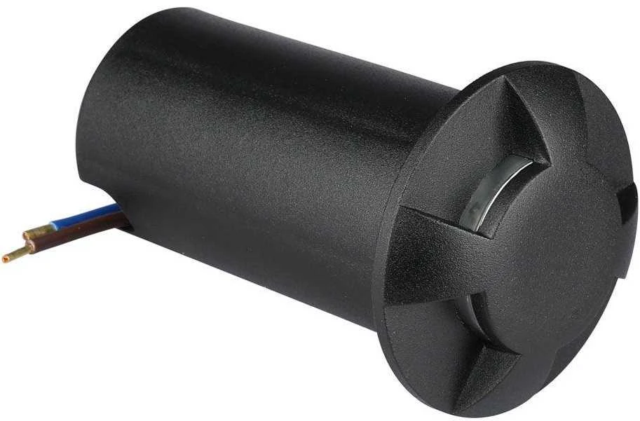 V-tac 1W LED įmontuojamas grindinio šviestuvas, juodas, 6400K, IP67