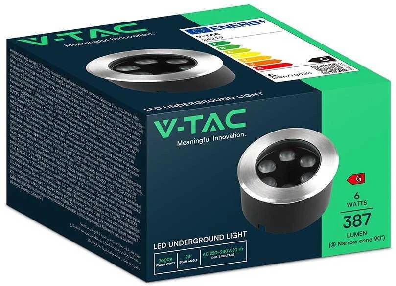 6W LED įleidžiamas į žemę šviestuvas, sidabro sp., 4000K, IP67