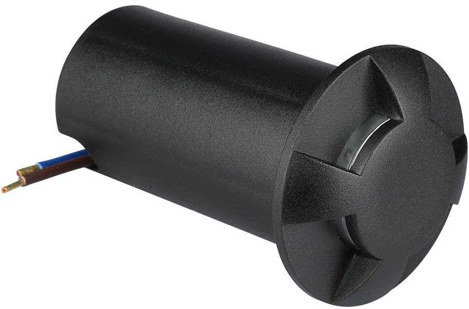 V-tac 1W LED įmontuojamas grindinio šviestuvas, juodas, 3000K, IP67