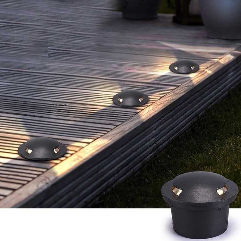 V-tac 1W LED įmontuojamas grindinio šviestuvas, juodas, 3000K, IP67