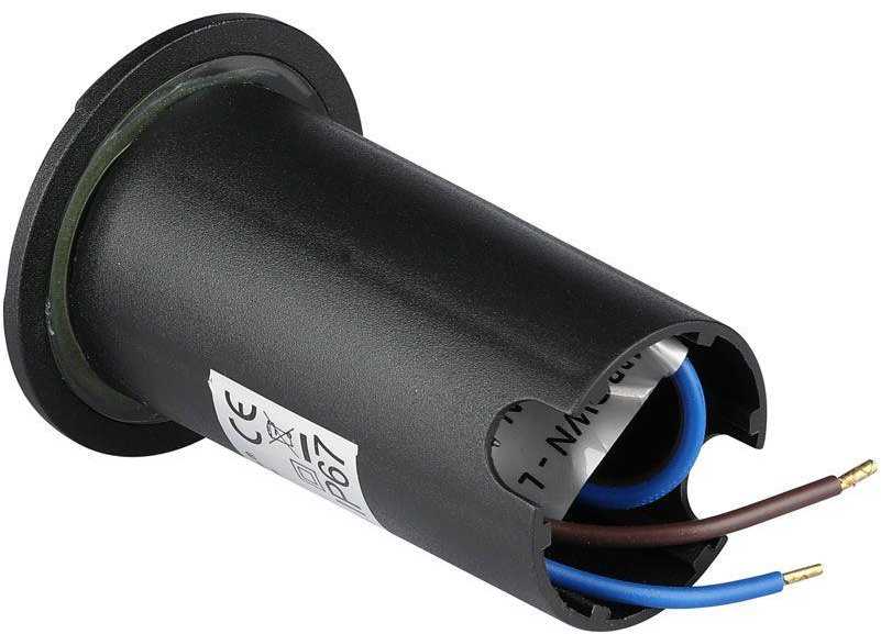 V-tac 1W LED įmontuojamas grindinio šviestuvas, juodas, 3000K, IP67