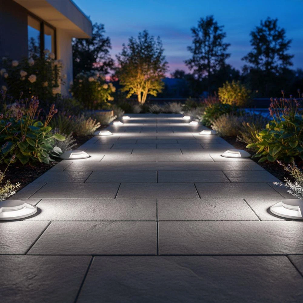 1W LED įleidžiamas į žemę šviestuvas, baltos sp., 6400K, IP67