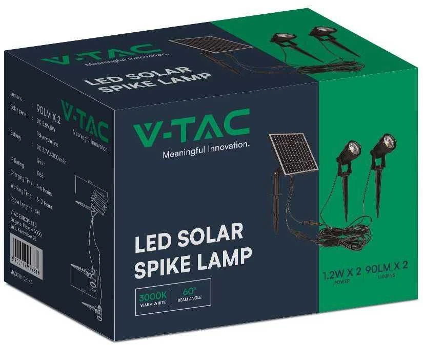Ledvance Rinkinys- 2x1,2W įsmeigiami lauko šviestuvai, juodi, su saulės baterija